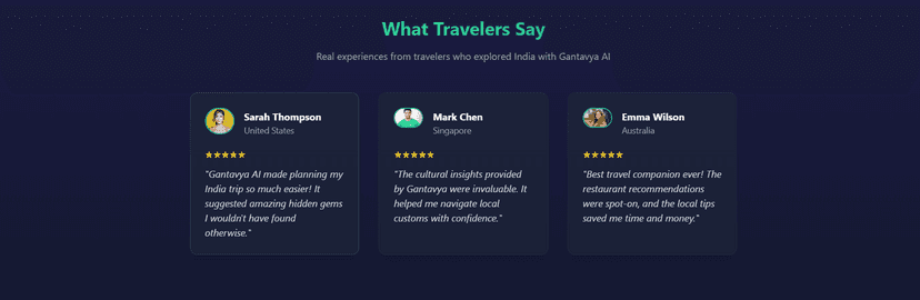 Testimonials Section